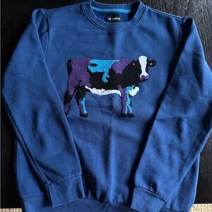 Bonobos Critters Sweatshirt. Cow. Small, slim.